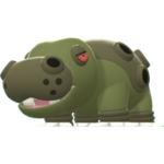 Imagen de Hippowdon variocolor hembra en Pokémon Diamante Brillante y Pokémon Perla Reluciente