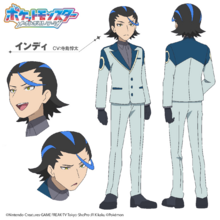 Bocetos del diseño de Indy (cara y expresiones).