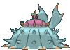 Imagen posterior de Toxapex en Pokémon Sol, Pokémon Luna, Pokémon Ultrasol y Pokémon Ultraluna
