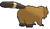 Imagen posterior de Bibarel hembra en Pokémon X, Pokémon Y, Pokémon Rubí Omega, Pokémon Zafiro Alfa, Pokémon Sol, Pokémon Luna, Pokémon Ultrasol y Pokémon Ultraluna