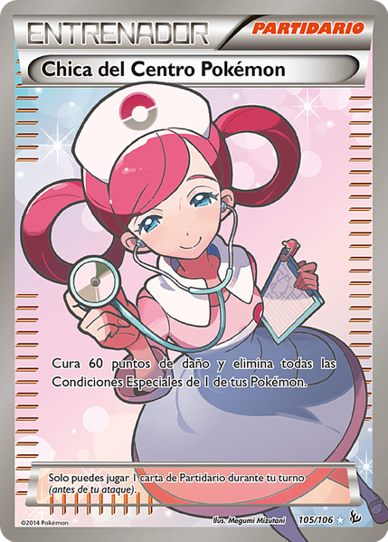 Archivo:Chica del Centro Pokémon (Destellos de Fuego 105 TCG).png