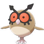 Imagen de Hoothoot en Pokémon Espada y Pokémon Escudo
