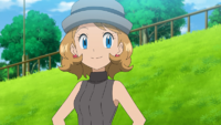 Serena con su tercera apariencia en la serie Viajes Pokémon.