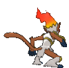 Imagen posterior de Infernape en Pokémon X, Pokémon Y, Pokémon Rubí Omega, Pokémon Zafiro Alfa, Pokémon Sol, Pokémon Luna, Pokémon Ultrasol y Pokémon Ultraluna