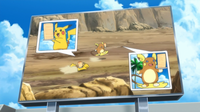 Pikachu de Ash vs Raichu.
