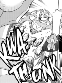 Rhyperior usando romperrocas.