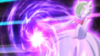 Mega-Gardevoir de Diantha/Dianta usando psíquico.