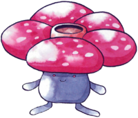 Vileplume en Pokémon Rojo y Verde.