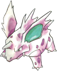 Nidorino en Pokémon Rojo y Verde.