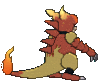 Imagen posterior de Magmar en Pokémon X, Pokémon Y, Pokémon Rubí Omega, Pokémon Zafiro Alfa, Pokémon Sol, Pokémon Luna, Pokémon Ultrasol y Pokémon Ultraluna