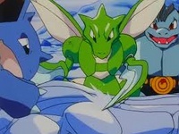 Scyther de Danny usando corte.