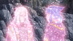 Gibeon y Lucius desvaneciéndose tras eliminarse el laqualio/laquium de sus cuerpos.