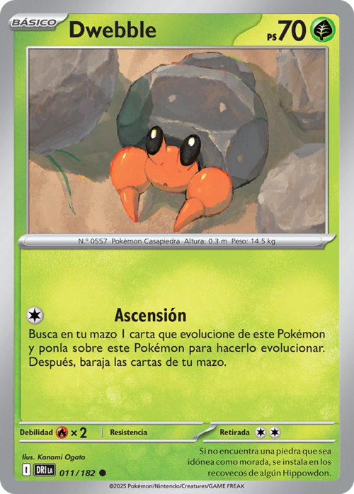 Dwebble (Rivales Predestinados TCG) - WikiDex, la enciclopedia Pokémon