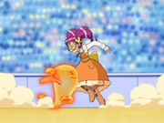 Jessilina chocando con Wobbuffet.