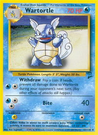 ポケモンカードゲーム Pokemon Shadowless Squirtle Wartortle Wartortle (Base Set TCG) - WikiDex, la enciclopedia Pokémon