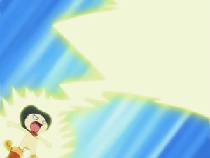 Meowth de Tyson usando Atactrueno/Rayo.