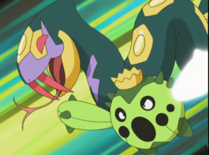 Cacnea usando brazo pincho.