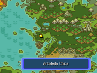 Ubicación de la Arboleda Chica en el mapa.