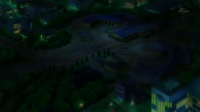 Pueblo de noche.