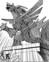 Estatua de la unión del Espacio y Tiempo del manga Pocket Monsters Special