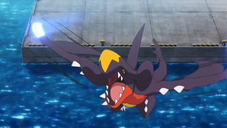 Garchomp de un entrenador usando garra dragón.
