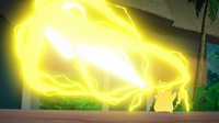 Pikachu usando gigavoltio destructor.