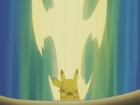 Pikachu usando Impactrueno.