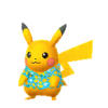Pikachu con camisa azul de cítricos