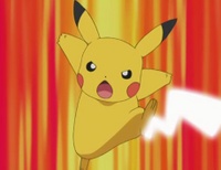 Pikachu usando cola férrea.
