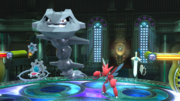 Klinklang, Steelix, Scizor y Honedge en la Liga Pokémon de Kalos.