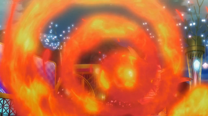 Braixen de Serena usando lanzallamas.