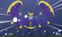 Lunala aparece en el centro del Altar en Pokémon Luna.