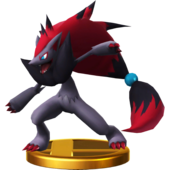 Trofeo de Zoroark en SSB4 para Wii U.