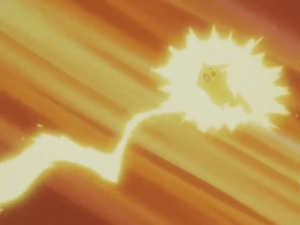 Pikachu usando impactrueno.