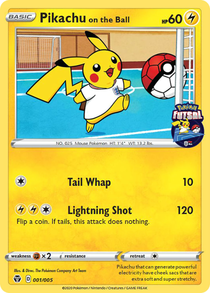 Archivo:Pikachu on the Ball (Pokémon Futsal TCG).png
