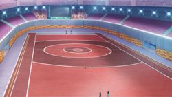 Campo de batalla del Estadio de Pistón en el anime