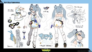 Arte conceptual de Hatsune Miku voladora