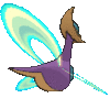 Imagen posterior de Cresselia variocolor en Pokémon X, Pokémon Y, Pokémon Rubí Omega, Pokémon Zafiro Alfa, Pokémon Sol, Pokémon Luna, Pokémon Ultrasol y Pokémon Ultraluna