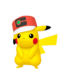 Imagen del Pikachu con gorra trotamundos en Pokémon HOME