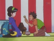 Brock convenciendo a Satsuki para que le haga un capuchino