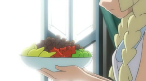 Bayas Wikano en la fuente de Lillie/Lylia (anime).