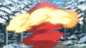 Incineroar de Ash usando lariat oscuro.