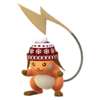 Raichu con gorro de copo de nieve