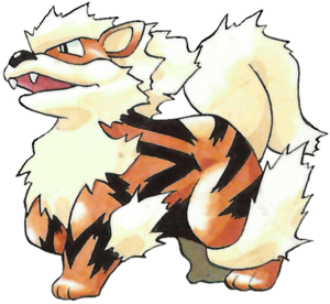 Arcanine en Pokémon Rojo y Verde.