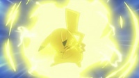 Pikachu usando rayo.