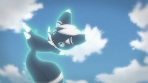Meowstic usando psíquico.