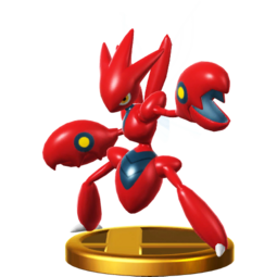 Trofeo de Scizor en SSB4 para Wii U.