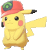 Imagen del Pikachu con gorra Hoenn en Pokémon Espada y Escudo