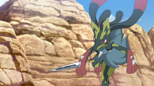 Mega-Lucario variocolor de Rod usando Garra de Metal/Garra Metal.