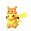 Pikachu con gorro de Charizard